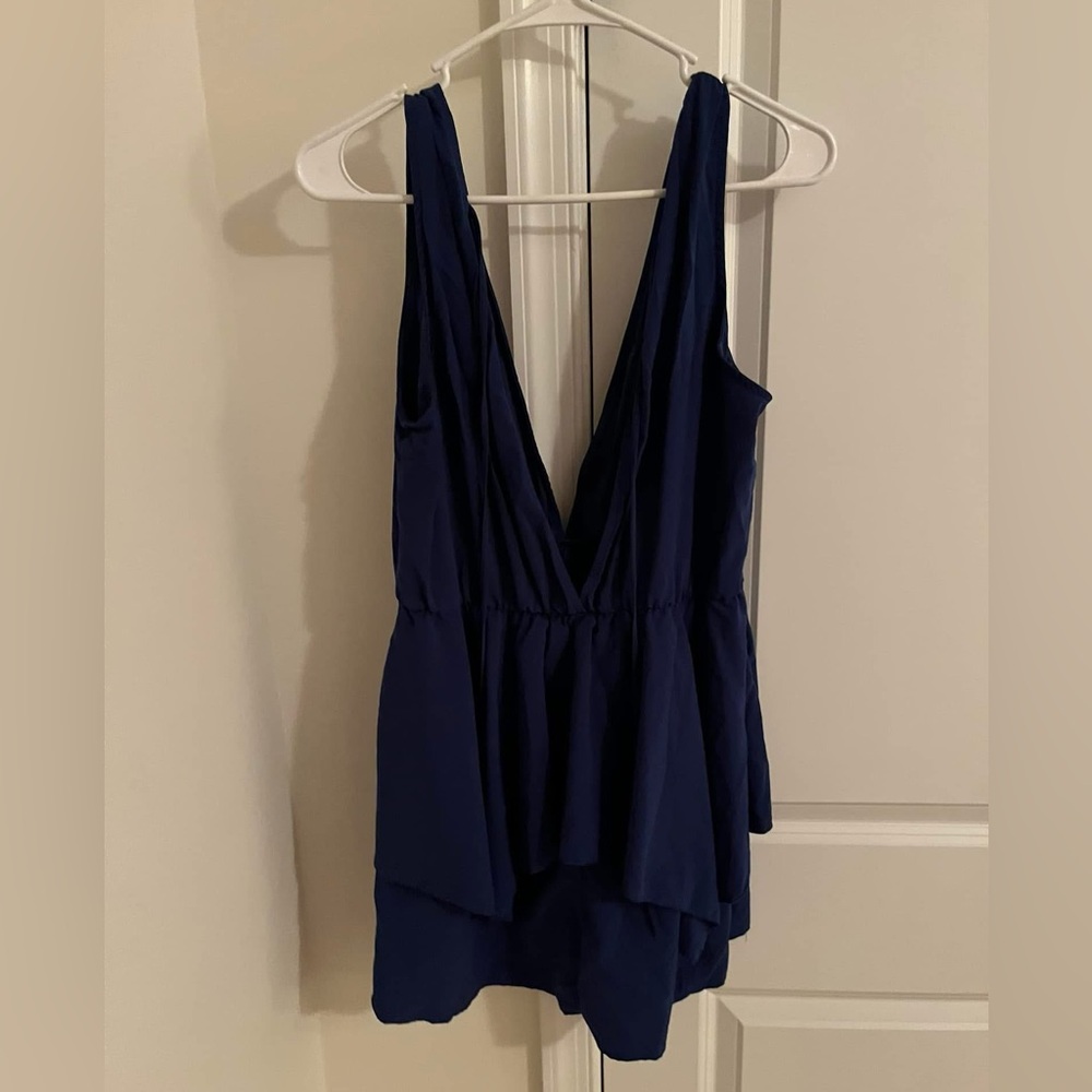 Lulu's Deep Blue Layered Romper
